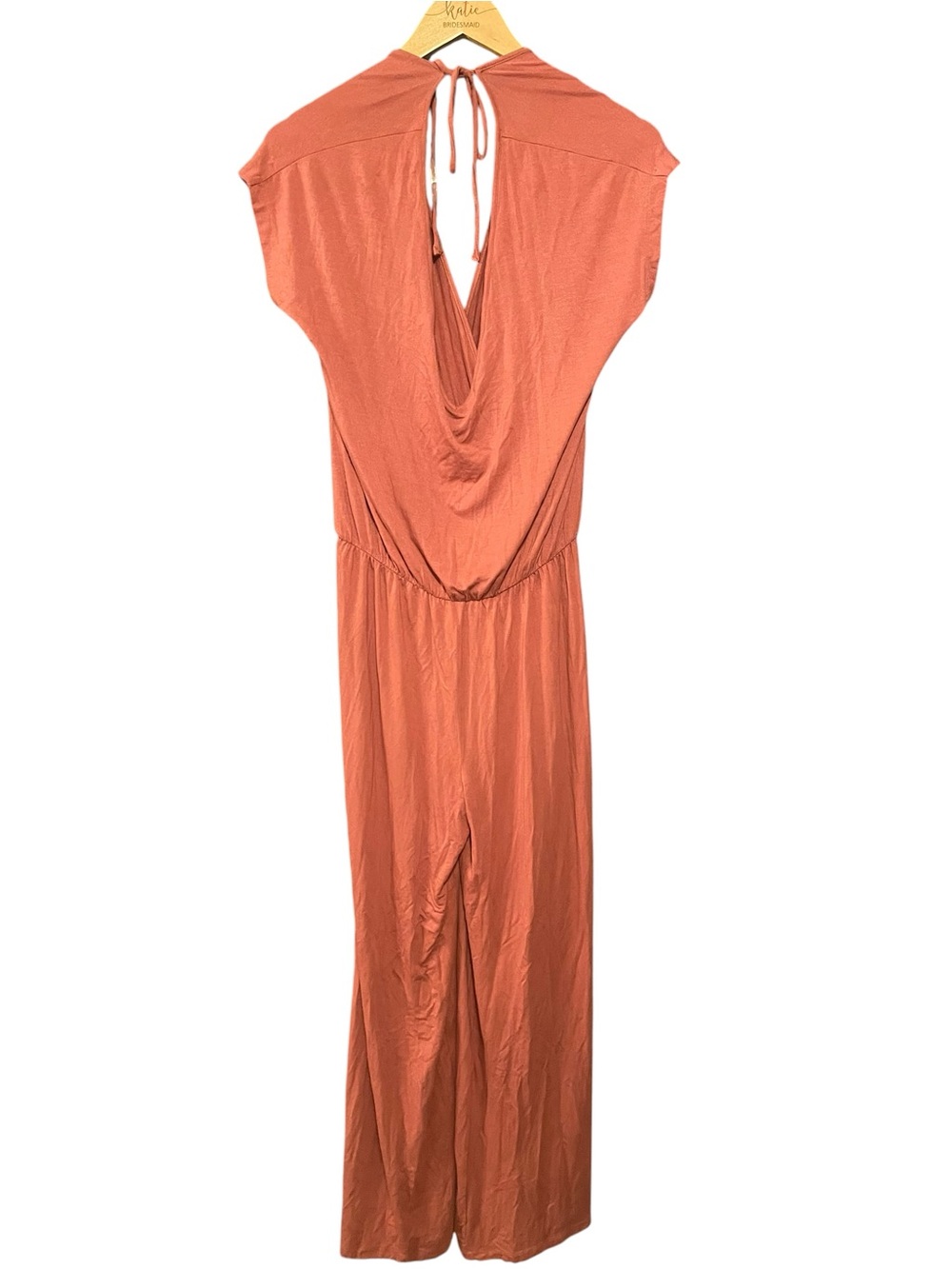Women's Terracotta Wrap Jumpsuit NWOT - Picture 3 of 3